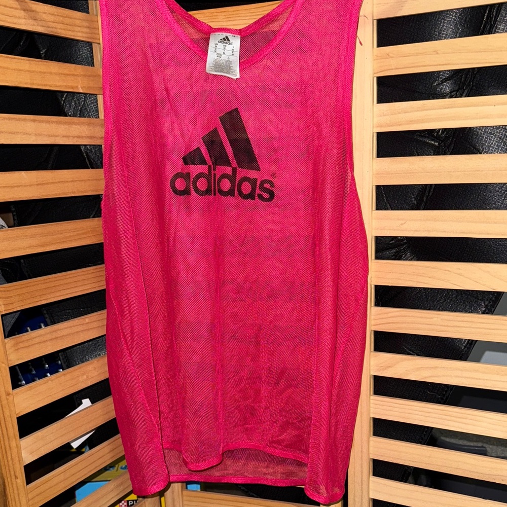 Adidas Bold Pink Mesh Tank Top